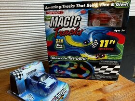 Magic Tracks autodráha 2x auto, svítící, 220 dílků, NOVÁ