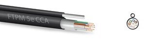 Zircon kabel FTP 5e CCAPE 305m černý, závěsný - venkovní - 1