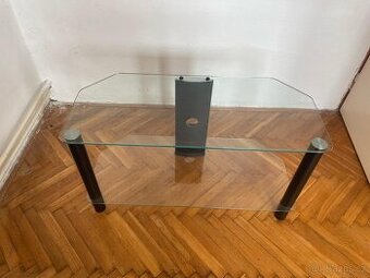 Skleněný TV stolek