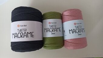 Příze YarnArt - Twisted macrame, 3 mm, rozčesávací - barvy č - 1