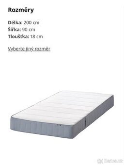 pružinová matrace Ikea