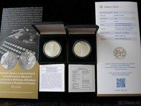 10 EUR PROOF.- 80. výročie podanie správy Auschwitz Bir