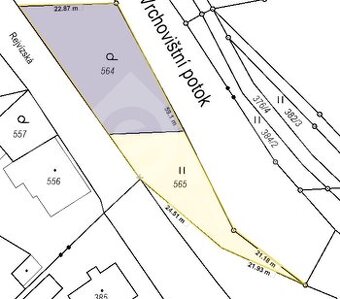 Prodej stavebního pozemku 1005 m2. - 1