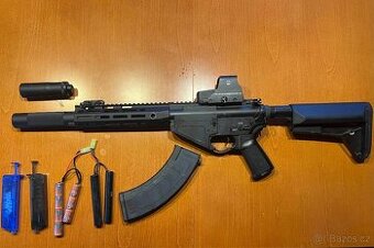 Airsoft zbraň,AR-47 SD, M-Lok, 6 Inch, Black,