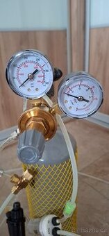 CO2 bomba, ventily, atomizér, počítadla bublinek