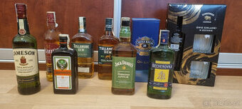 Alkohol - whisky, vodka, Jagermeister, Becherovka