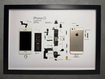 Zarámovaný iPhone SE – (A3)(Gold)