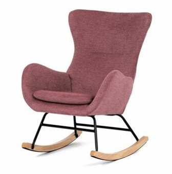 Růžová látka a houpací křeslo AK-376 PINK2