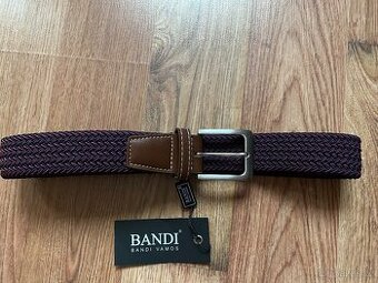 Nový pánský pružný opasek Bandi - S/M - tmavě vínový