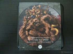 Stříbrná uncová investiční mince Český lev 2022 ruthenium