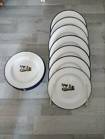 Smaltované talíře