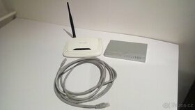 WIFI ROUTER TP-LINEK , ZyXEL 8x FE108A..Svítidlo nad zrcadlo