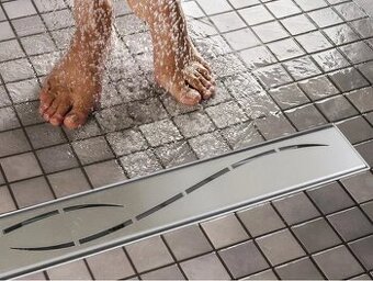 NOVÝ Koupelnový žlab celonerezový