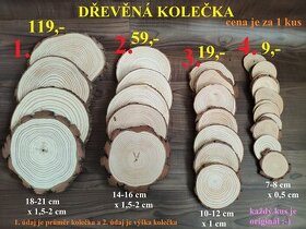 Dřevěná kolečka/ disky/ kulatiny