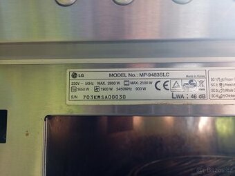 Prodám vestavnou troubu LG SolarDOM