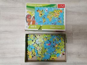 Puzzle Mapa světa 100 dílků, Trefl