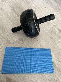 Posilovací kolečko SPRINGOS POWER ROLLER šedé + podložka