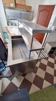 Výdejní stůl na teplé potraviny 70-150-85 cm / 60cm Nastavec
