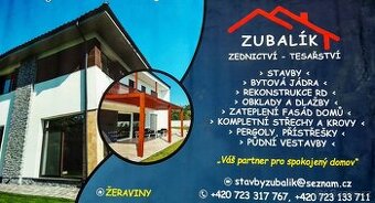 Provádíme veškeré zednické, stavební a tesařské práce