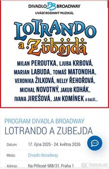 Lístky na Lotrando a Zubejda