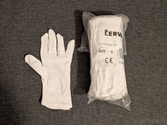 Bavlněné rukavice 20 ks, vel 8