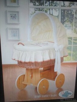 luxusní proutěný košík pro miminko MY SWEET BABY