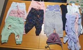 Tepláky vel 74 + kalhoty vel 80 pro dvojčata