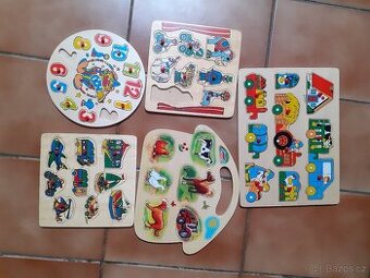 dřevěné puzzle