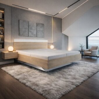 Postel italskeho stylu s rosty a matracemi NOVA