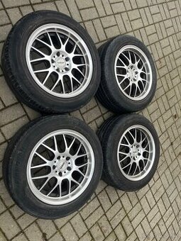 ALU kola ASA AR1 8x17 5x114,3 + letní pneu 225/55 R17 – TOP