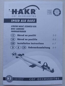 Prodám nosiče jízdních kol