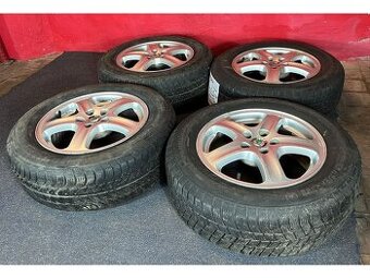 ALU disky Škoda 5x100 R15 6Jx15H2 ET 38 se zimními pneu 195/