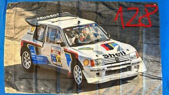 Banner - vlajka - prapor Peugeot 205 Rallye 90x150 cm