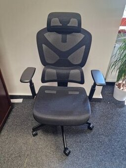 Kancelářská židle AlzaErgo Chair Wave 1, síťovaná, černá