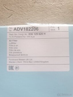 Vw golf V 1.4 vzduchovy filtr