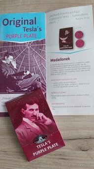 Originál Tesla Puple plate medailonek - 1