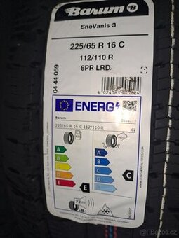 ZIMNI PNEU 225/65 R16C 112R BARUM SNOVANIS 3 - 1800,-