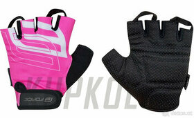 Růžové cyklistické rukavice vel. M