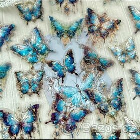 3D sady motýlků MOON - luxusní - 1