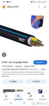 Kabel cyky 3x15