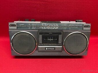 rádio staré rádio magnetofon hitachi kazeťák retro audio