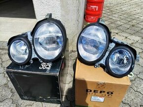Nové přední skleněné světlomety M-B W210