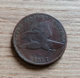 1 Cent 1857 mince USA Spojené státy Americké Severní Amerika