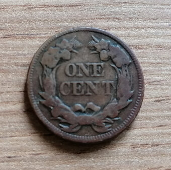 1 Cent 1857 mince USA Spojené státy Americké Severní Amerika