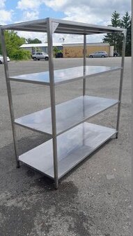 Nerezový regál s 4x polici 160x70x170 cm - 1