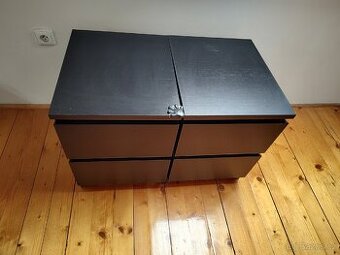 2x skříňka IKEA Malm černohnědá