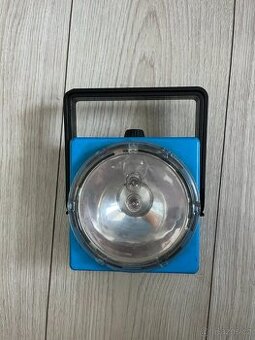 Vintage přenosný bateriový reflektor (retro, sběratelský kus
