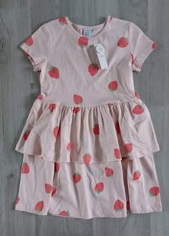 Nová tunika nebo šaty s jahodama vel.122 zn. Lindex