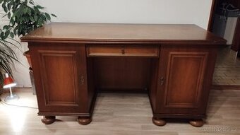 Pracovní stůl - rustikál, židle - 1