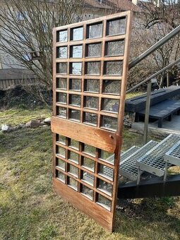 Prosklené dřevěné dveře 90cm